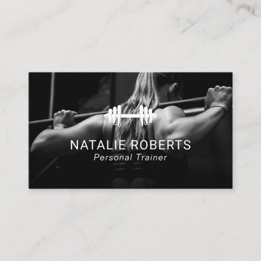 フィットネスガールパーソナルトレーナープロフェッショナル写真 名刺 (正面)