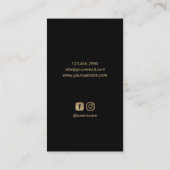 フィットネスガールパーソナルトレーナー金ゴールドグリッター 名刺 (裏面)