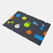 フィットネスギア ワークアウト パターン ドアマット (アングル)