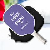 フィットネスギフト彼女のためのシックパーソナライズされたブルーホワイト ピックルボールラケット