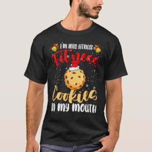 フィットネスクッキーインマイマウスクリスマスサンタクッキー Tシャツ