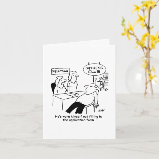 フィットネスクラブのメンバ擦り切れたーがアウトカード カード (黄色い花)