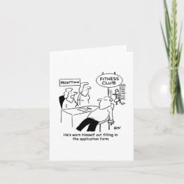 フィットネスクラブのメンバ擦り切れたーがアウトカード カード