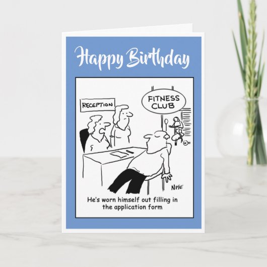 フィットネスクラブメンバー擦り切れたアウト カード (正面)