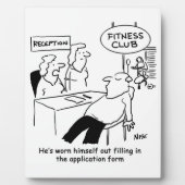 フィットネスクラブメンバー擦り切れたアウト フォトプラーク (正面)