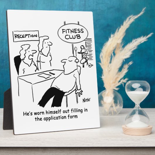 フィットネスクラブメンバー擦り切れたアウト フォトプラーク (側面)