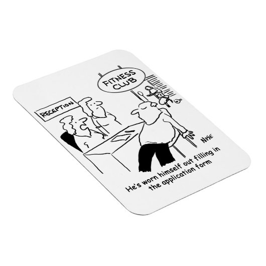 フィットネスクラブメンバー擦り切れたアウト マグネット (右側)