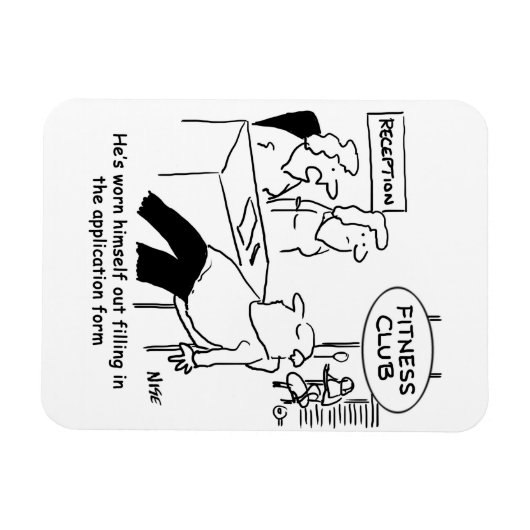 フィットネスクラブメンバー擦り切れたアウト マグネット (横)