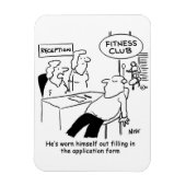 フィットネスクラブメンバー擦り切れたアウト マグネット (縦)