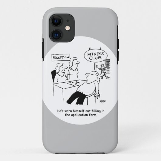 フィットネスクラブ型枠への記入は応募者を疲れ果たす Case-Mate iPhoneケース (裏面)