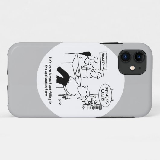 フィットネスクラブ型枠への記入は応募者を疲れ果たす Case-Mate iPhoneケース (裏面(横))
