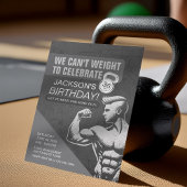 フィットネスクロスフィットウェイトトレーニング誕生日パーティー 招待状