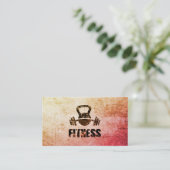 フィットネスグランジパーソナルトレーナーケトルベルバーベル 名刺 (スタンド正面)