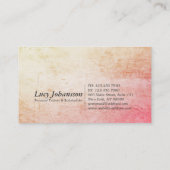 フィットネスグランジパーソナルトレーナーケトルベルバーベル 名刺 (裏面)