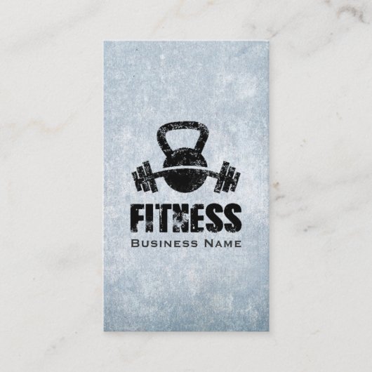 フィットネスグランジパーソナルトレーナーケトルベルバーベル 名刺 (正面)