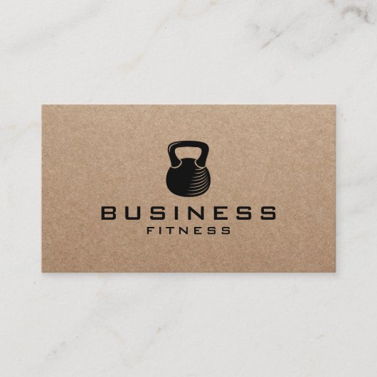 フィットネスケトルベルロゴパーソナルトレーナークラフト 名刺 (正面)