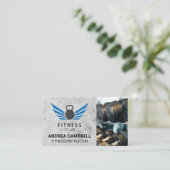 フィットネスケトルベルロゴ | 体育の重量 名刺 (スタンド正面)