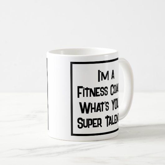 フィットネスコーチすごいタレント。コーヒーマグ コーヒーマグカップ (正面右)