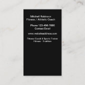 フィットネスコーチスポーツトレーナー 名刺 (裏面)