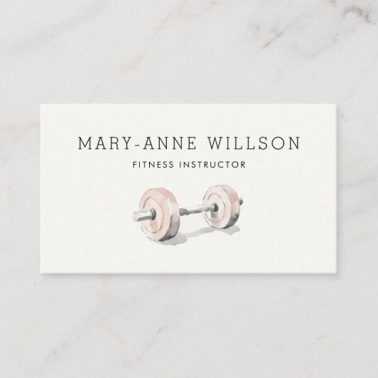 フィットネスコーチパーソナルトレーナーダンベフェミニンル 名刺 (正面)