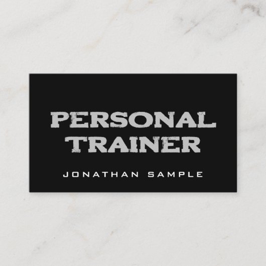 フィットネスコーチパーソナルトレーナーモダンプロフェッショナル 名刺 (正面)