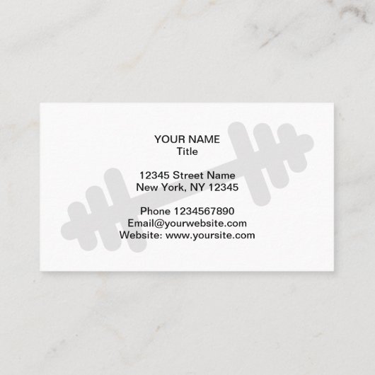 フィットネスコーチビジネスカードテンプレートとロゴ 名刺 (裏面)