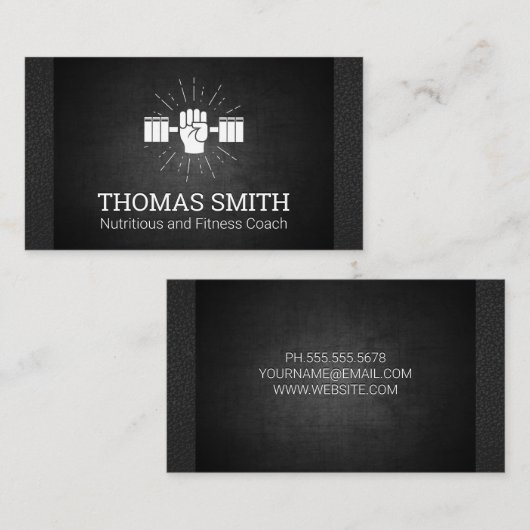 フィットネスコーチ | パーソナルトレーナー | 手の太さ 名刺 (正面/裏面)