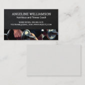 フィットネスコーチ |重量を保持する女性 名刺 (正面/裏面)