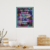 フィットネスゴールのカラー#001 ポスター (キッチン)