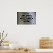 フィットネスゴール：決して見えない！ ポスター (キッチン)