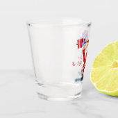 フィットネスサンタショットガおもしろいラス ショットグラス (左)