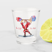 フィットネスサンタショットガおもしろいラス ショットグラス (正面)