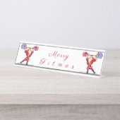 フィットネスサンタデスクプレート デスクネームプレート (正面)