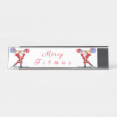 フィットネスサンタデスクプレート デスクネームプレート (正面)