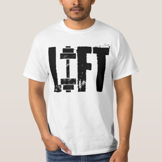 フィットネスジムとトレーニングのリフト Tシャツ (正面)