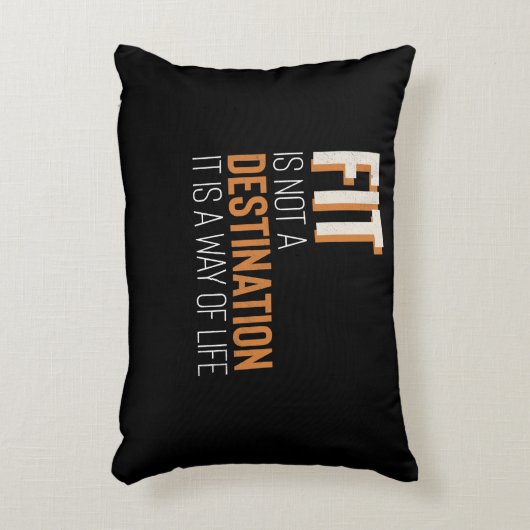 フィットネスジムのモチベーションFitは生活の道である アクセントクッション (正面(垂直))