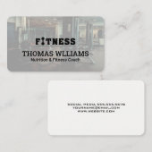 フィットネスジムの背景 | パーソナルトレーナー 名刺 (正面/裏面)