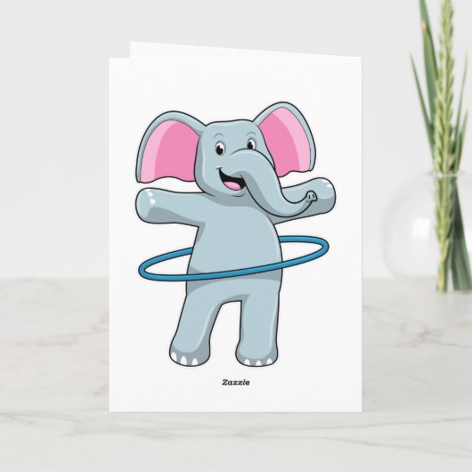 フィットネスジムの象とフィットネスタイヤ カード (裏面)