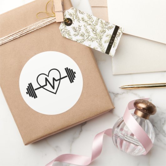 フィットネスジムは人生だ ラウンドシール (ギフト)