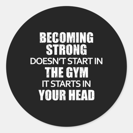 フィットネスジムエクササイズスポーツトレーニングおもしろいギフトアイディア ラウンドシール (正面)