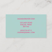 フィットネスジムトレーナーコーチスポーツカスタム魅力的 名刺 (裏面)