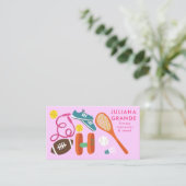 フィットネスジムトレーナーコーチスポーツカスタム魅力的 名刺 (スタンド正面)