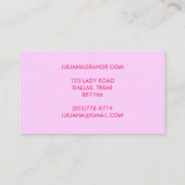 フィットネスジムトレーナーコーチスポーツカスタム魅力的 名刺 (裏面)