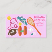 フィットネスジムトレーナーコーチスポーツカスタム魅力的 名刺 (正面)