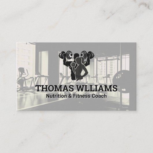 フィットネスジムトレーナー | ヘルス 名刺 (正面)