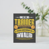 フィットネスジムトレーナー – 引数が無効 ポストカード (スタンド正面)