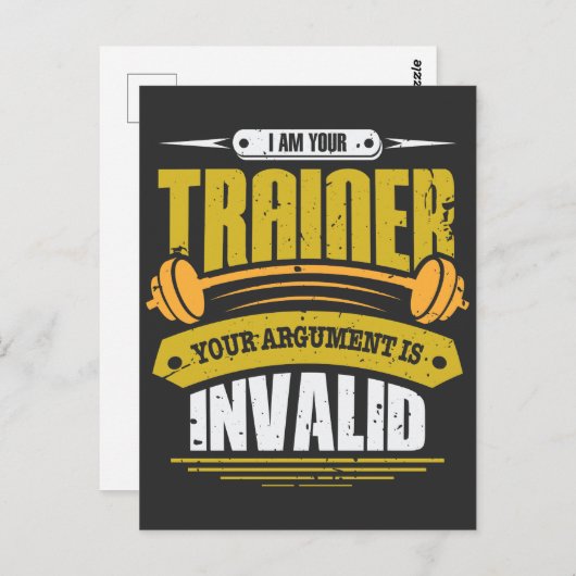 フィットネスジムトレーナー – 引数が無効 ポストカード (正面/裏面)