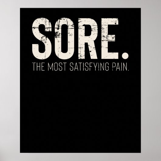 フィットネスジムトレーニングやる気を起こさせる引用文 ポスター (正面)