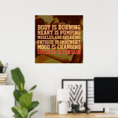 フィットネスジムトレーニングインスピレーションスタイルカバー ポスター (ホームオフィス)