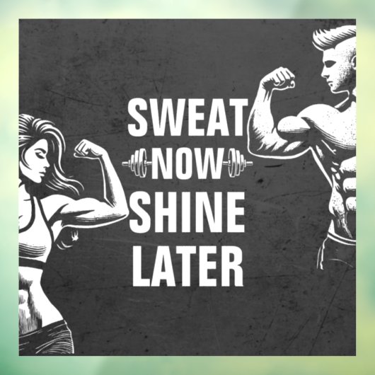 フィットネスジムトレーニングボディビル やる気を起こさせる ウィンドウサイン (シート3)